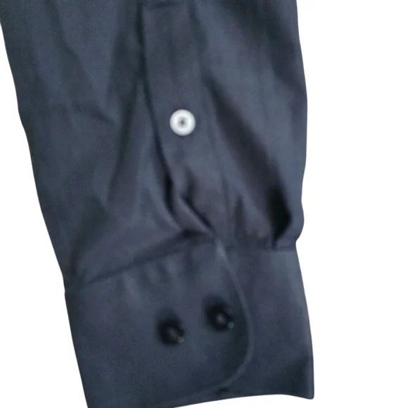 Ben Sherman Slim Fit Black Button-Down Dress Shirt Men’s Size M 15/15.5 34/35 - Picture 4 of 6